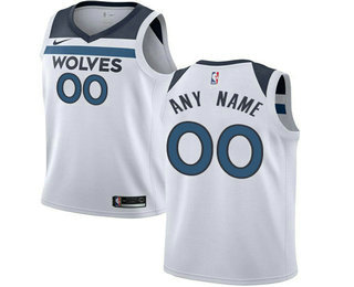 Men's Nike Minnesota Timberwolves Customized Authentic White NBA Jersey - Association Edition