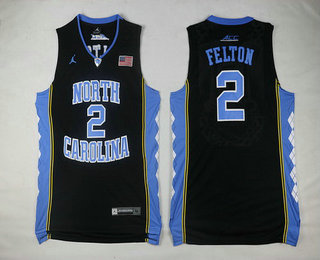 Men's North Carolina Tar Heels #2 Jalek Felton Black Soul Swingman Basketball Jersey