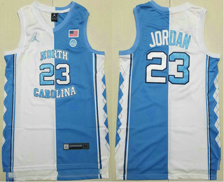 Men's North Carolina Tar Heels #23 Michael Jordan Blue White Two Tone Brand Jordan Swingman Stitched Jersey