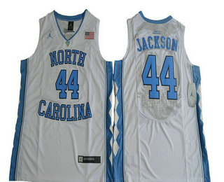 Men's North Carolina Tar Heels #44 Justin Jackson White College Basketball 2017 Brand Jordan Swingman Stitched NCAA Jersey