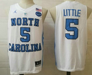 Men's North Carolina Tar Heels #5 Nassir Little White College Basketball Jersey