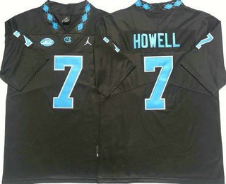 Men's North Carolina Tar Heels #7 Sam Howell Black 2017 Vapor Untouchable Stitched Nike NCAA Jersey