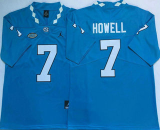 Men's North Carolina Tar Heels #7 Sam Howell Blue 2017 Vapor Untouchable Stitched Nike NCAA Jersey