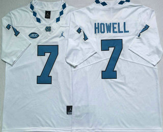 Men's North Carolina Tar Heels #7 Sam Howell White 2017 Vapor Untouchable Stitched Nike NCAA Jersey