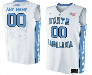 Men's North Carolina Tar Heels Customized College Basketball Jersey - White