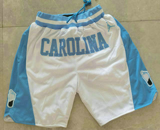 Men's North Carolina Tar Heels White College Basketball Brand Jordan  Just Don Swingman Shorts