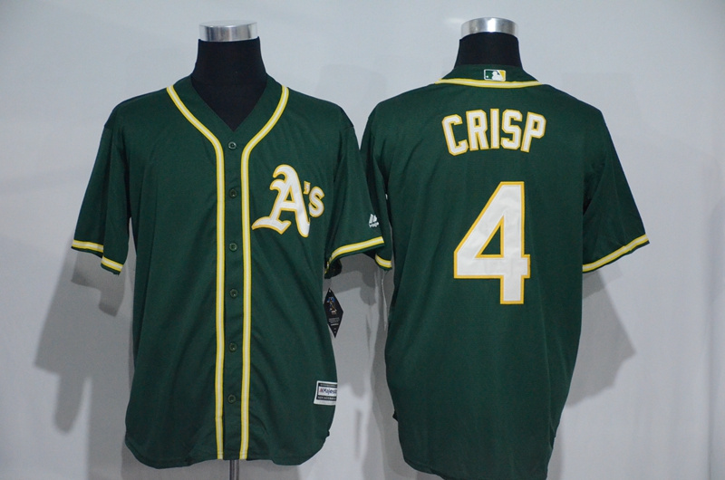 Men's Oakland Athletics #4 Coco Crisp Green 2016 Flexbase Majestic Baseball Jersey