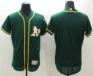 Men's Oakland Athletics Blank Green 2016 Flexbase Majestic Baseball Jersey