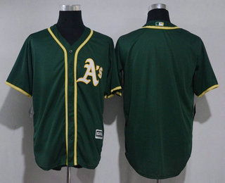 Men's Oakland Athletics Blank Green Alternate Stitched MLB Majestic Cool Base Jersey