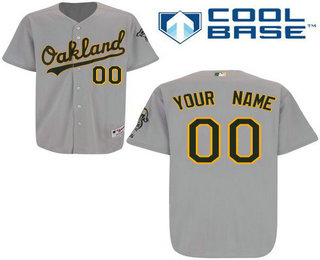 Men's Oakland Athletics Customized Gray Jersey