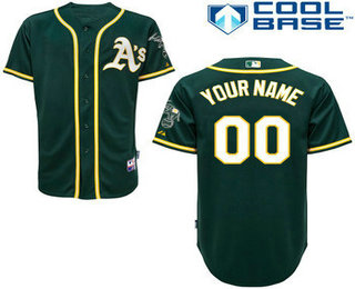 Men's Oakland Athletics Customized Green Jersey