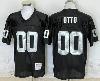 Men's Oakland Raiders #00 Jim Otto Black 1980 Throwback Jersey