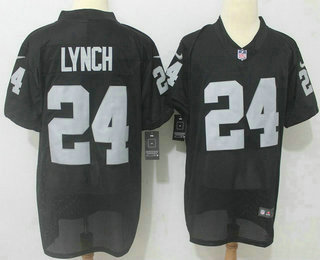 Men's Oakland Raiders #24 Marshawn Lynch Black 2017 Vapor Untouchable Stitched NFL Nike Elite Jersey