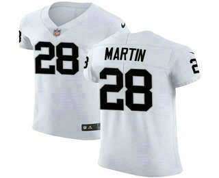 Men's Oakland Raiders #28 Doug Martin White 2018 Vapor Untouchable Stitched NFL Nike Elite Jersey