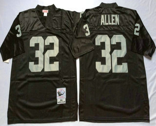 Men's Oakland Raiders #32 Marcus Allen Black Throwback Jersey by Mitchell & Ness