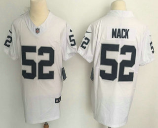 Men's Oakland Raiders #52 Khalil Mack White 2017 Vapor Untouchable Stitched NFL Nike Elite Jersey