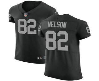 Men's Oakland Raiders #82 Jordy Nelson Black 2018 Vapor Untouchable Stitched NFL Nike Elite Jersey