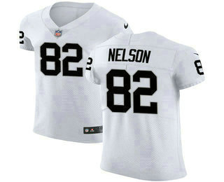 Men's Oakland Raiders #82 Jordy Nelson White 2018 Vapor Untouchable Stitched NFL Nike Elite Jersey