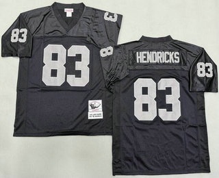 Men's Oakland Raiders #83 Ted Hendricks Black Throwback Jersey