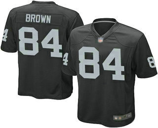 Men's Oakland Raiders #84 Antonio Brown Black Team Color Stitched NFL Nike Game Jersey