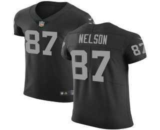 Men's Oakland Raiders #87 Jordy Nelson Black 2018 Vapor Untouchable Stitched NFL Nike Elite Jersey