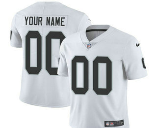 Men's Oakland Raiders Custom Vapor Untouchable White Road NFL Nike Limited Jersey