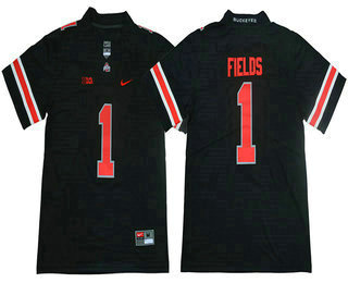 Men's Ohio State Buckeyes #1 Justin Fields Black 2017 Vapor Untouchable Stitched Nike NCAA Jersey