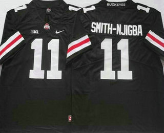 Men's Ohio State Buckeyes #11 Jaxon Smith Njigba Black White Name 2022 Vapor Untouchable Stitched Nike Jersey