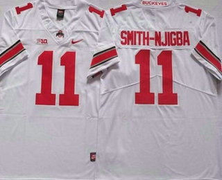 Men's Ohio State Buckeyes #11 Jaxon Smith Njigba White 2022 Vapor Untouchable Stitched Nike Jersey