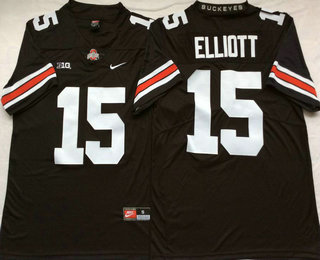 Men's Ohio State Buckeyes #15 Ezekiel Elliott Black 2017 Vapor Untouchable Stitched Nike NCAA Jersey