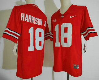 Men's Ohio State Buckeyes #18 Marvin Harrison Jr Red 2022 Vapor Untouchable Stitched Nike Jersey