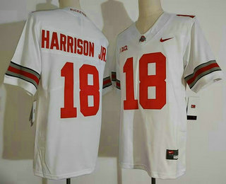 Men's Ohio State Buckeyes #18 Marvin Harrison Jr White 2022 Vapor Untouchable Stitched Nike Jersey