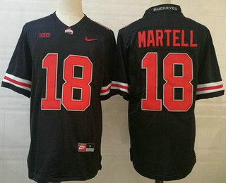 Men's Ohio State Buckeyes #18 Tate Martell Black College Football Jersey