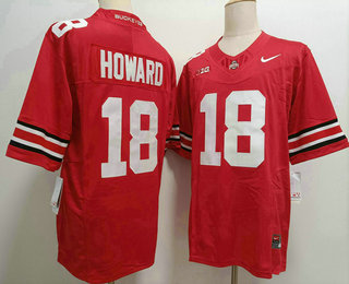 Men's Ohio State Buckeyes #18 Will Howard White FUSE College Football Jersey