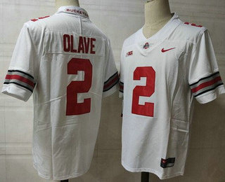 Men's Ohio State Buckeyes #2 Chris Olave Black White College Football Jersey