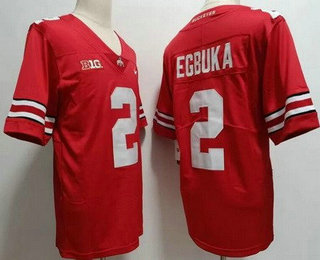 Men's Ohio State Buckeyes #2 Emeka Egbuka Red College Football Jersey