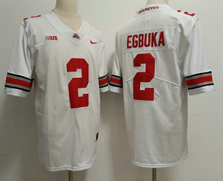 Men's Ohio State Buckeyes #2 Emeka Egbuka White 2022 Vapor Untouchable Stitched Nike Jersey