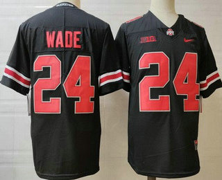 Men's Ohio State Buckeyes #24 Shaun Wade Black College Football Jersey