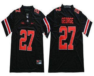 Men's Ohio State Buckeyes #27 Eddie George Black 2017 Vapor Untouchable Stitched Nike NCAA Jersey