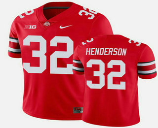 Men's Ohio State Buckeyes #32 TreVeyon Henderson Limited Red College Football Jersey