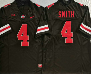 Men's Ohio State Buckeyes #4 Jeremiah Smith Black FUSE College Stitched Jersey