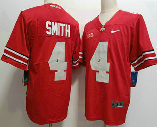 Men's Ohio State Buckeyes #4 Jeremiah Smith Red Vapor Untouchable Stitched Nike Jersey