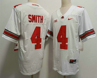 Men's Ohio State Buckeyes #4 Jeremiah Smith White Vapor Untouchable Stitched Nike Jersey