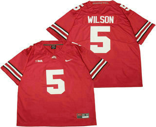 Men's Ohio State Buckeyes #5 Garrett Wilson Red 2017 Vapor Untouchable Stitched Nike NCAA Jersey