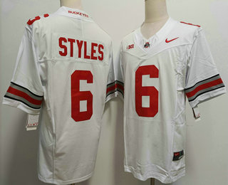 Men's Ohio State Buckeyes #6 Sonny Styles White FUSE College Football Jersey