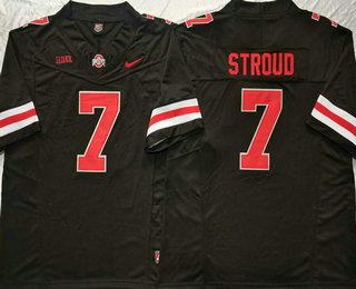 Men's Ohio State Buckeyes #7 CJ Stroud Black FUSE College Stitched Jersey