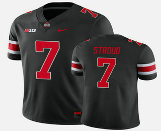 Men's Ohio State Buckeyes #7 CJ Stroud Limited Blackout College Football Jersey