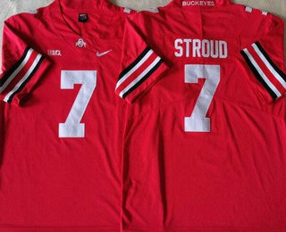 Men's Ohio State Buckeyes #7 CJ Stroud Limited Red College Football Jersey