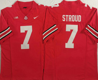 Men's Ohio State Buckeyes #7 CJ Stroud Red FUSE College Stitched Jersey