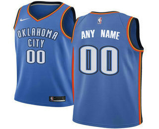 Men's Oklahoma City Thunder Nike Blue Swingman Custom Jersey - Icon Edition